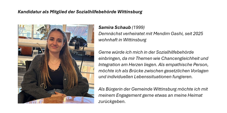 Kandidatur Samira Schaub