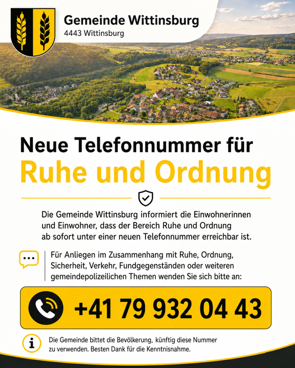 Telefonnummer Ruhe und Ordnung